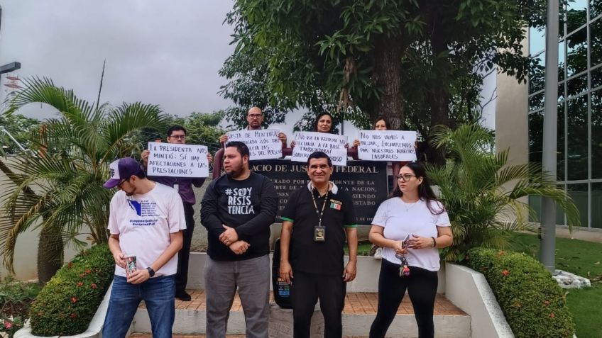 Trabajadores del Poder Judicial de Federación se declaran en paro de labores en Tabasco