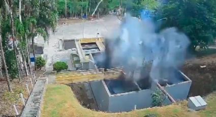 Muere trabajador tras explosión de planta tratadora de agua, así fue el momento exacto de la tragedia | VIDEO