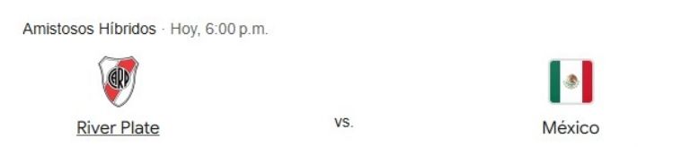mexico vs river plate alineaciones partido de hoy