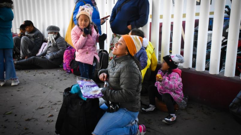 Ahilin Gamez, originaria de Venezuela, y su familia, se encuentran en Tijuana.