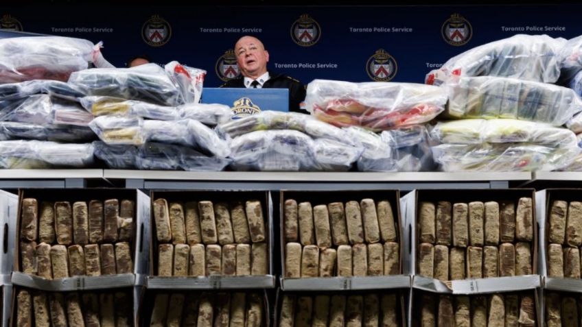 Policía de Canadá decomisa más de 800 kilos de cocaína ligada al CJNG y detiene a dos mexicanos