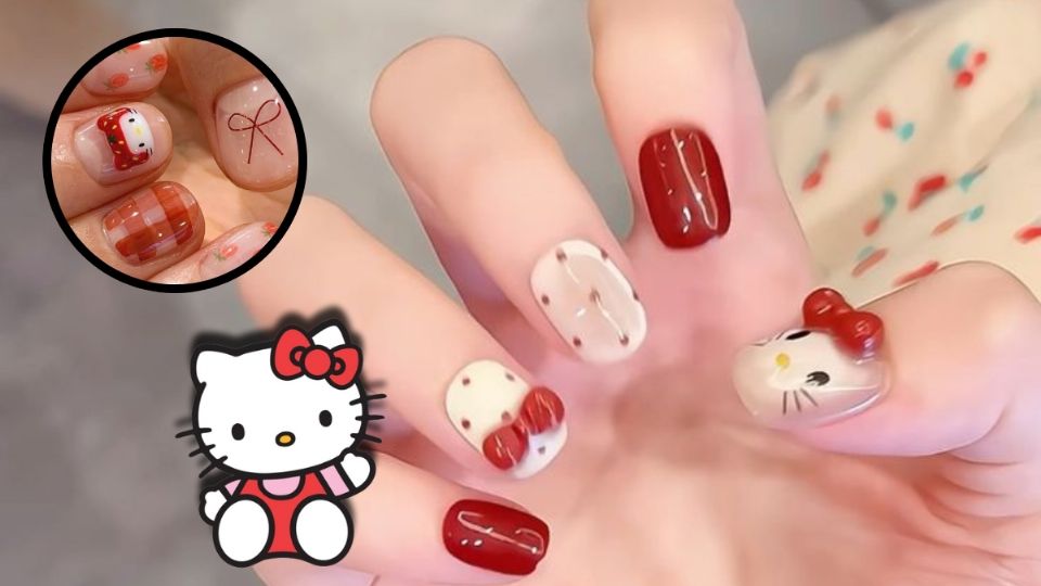 Atrévete a lucir unas manos hermosas con alguno de los cinco diseños de uñas de Hello Kitty que te compartimos aquí.