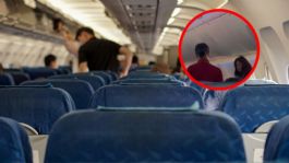 Foto que representa a VIDEO: caos en pleno vuelo, mujer estalla contra un hombre y lo acusa de acosarla