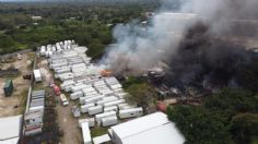 Se registra fuerte explosión en bodega con hidrocarburo ilegal en Tabasco