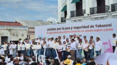 Morena realiza marcha por la paz y la seguridad en Villahermosa