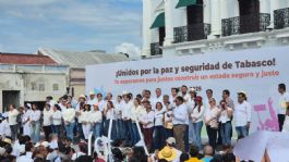 Foto que representa a Morena realizan marcha por la paz y la seguridad en Villahermosa