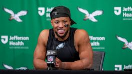 Foto que representa a Saquon Barkley, de Philadelphia Eagles, está cerca de lograr este importante récord