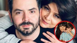 Foto que representa a Aislinn Derbez muestra fotografías que revelan que José Eduardo era el consentido y el "niño de mami"