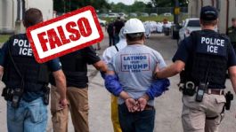 Foto que representa a ¿Es IA? La verdad detrás de la fotografía de un latino, partidario de Trump, detenido por agentes migratorios en EU