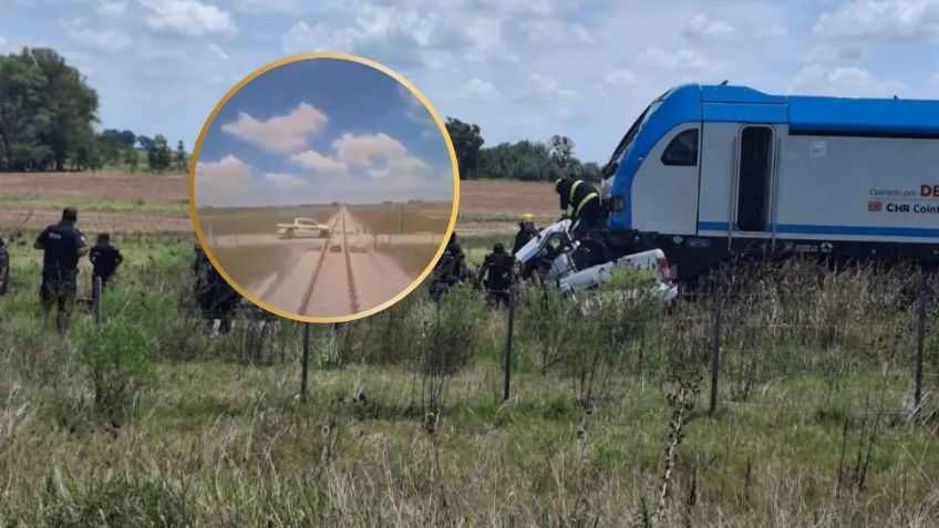 TREN mata a policías, fue captado cuando los arrastró por más de un kilómetro