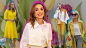 Foto ilustrativa de la nota titulada: Rania de Jordania impone en sus outfits el amarillo brillante como el color que debes usar en primavera si tienes más de 50 años