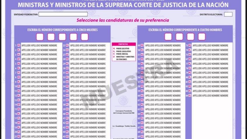 Boletas para la elección, de dos tamaños