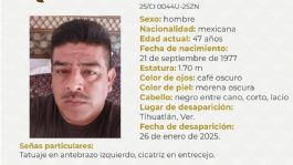 Foto que representa a Desaparece Hector Aparicio Martinez, padre que buscaba a su hijo en Veracruz desde 2017