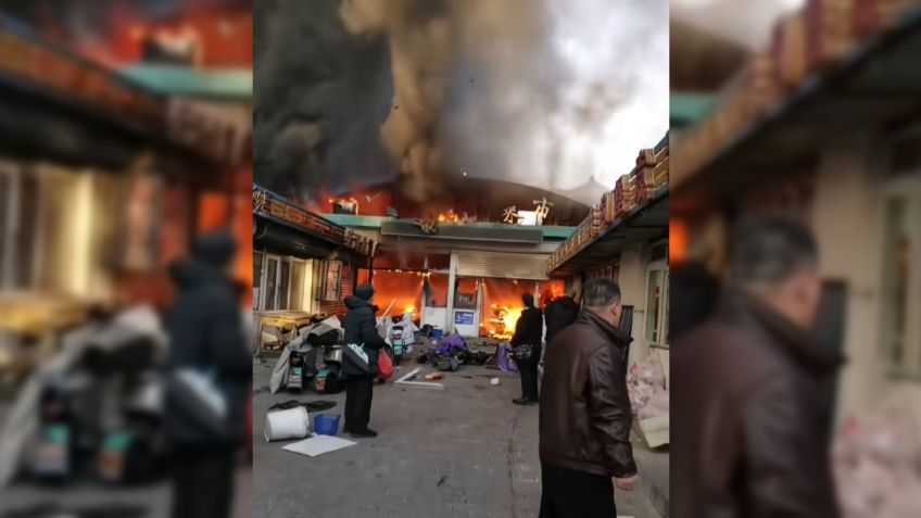 Ocho muertos y 15 heridos tras incendio en popular mercado de comida | VIDEO