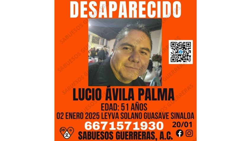 Localizan con vida a Lucio Ávila Palma, desapareció mientras conducía su camioneta en Sinaloa