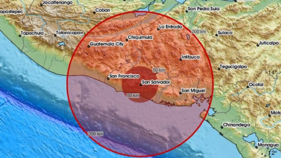 Sismo sacude a El Salvador