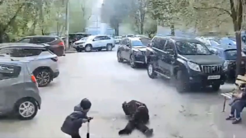 Niño casi muere aplastado por un hombre que se arrojó de un edificio para quitarse la vida | VIDEO