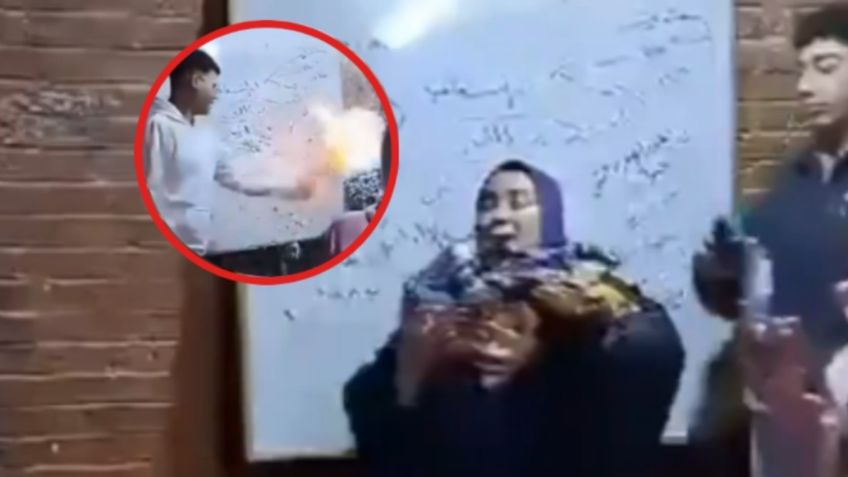 Le prende fuego a su maestra durante su festejo de cumpleaños | VIDEO