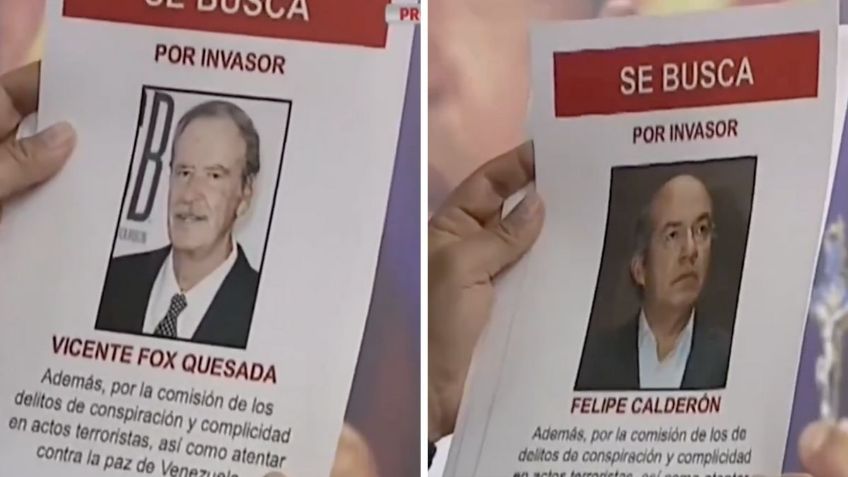 Aparecen carteles con la foto de Fox, Calderón y otros expresidentes en calles de Venezuela: “Se busca por invasor”