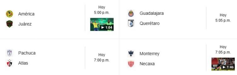 paritdos de liga mx de hoy sabado 1 de febrero america chivas toluca