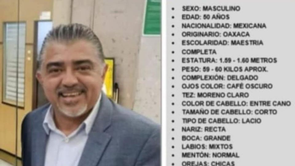 Sus familiares compartieron su ficha de búsqueda no oficial