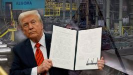 Foto que representa a Donald Trump firma decreto que impone aranceles del 25 % a las importaciones de aluminio y acero