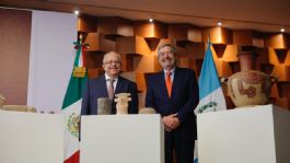 Foto que representa a México y Guatemala cierran filas para atender oportunamente los temas de la agenda bilateral y regional