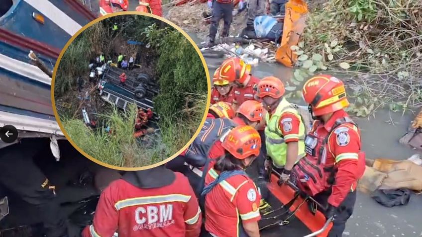 Tragedia en Guatemala: autobús se va a barranco con 70 pasajeros, van 51 muertos | VIDEO