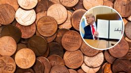 Foto que representa a Donald Trump ordena detener la producción de monedas de 1 centavo, este es el increíble motivo