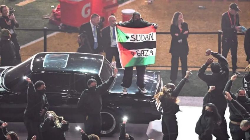 La NFL vetó al bailarín que mostró la bandera de Palestina en el medio tiempo del Super Bowl