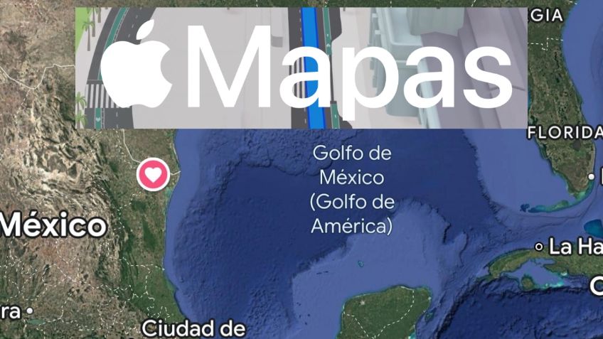 Apple también cambia el Golfo de México por "Golfo de América" en su app de Mapas