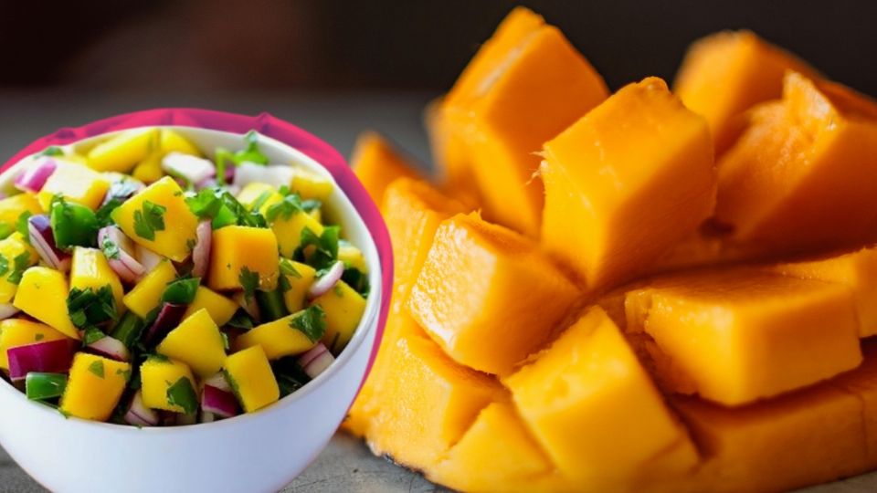 El ceviche de mango con pepino es versátil porque hay varias maneras de prepararlo