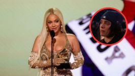 Foto que representa a Captan a Billie Eilish llorando tras no ganar Grammy, en redes acusan robo por parte de Beyoncé