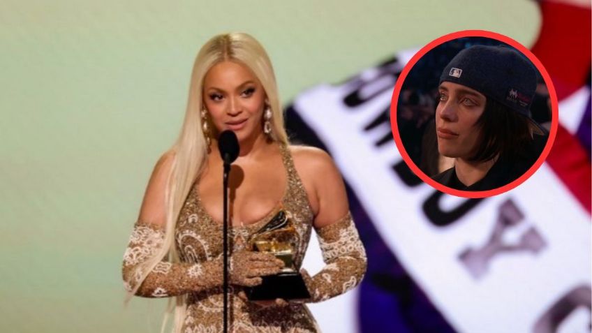 Captan a Billie Eilish llorando tras no ganar Grammy, en redes acusan robo por parte de Beyoncé