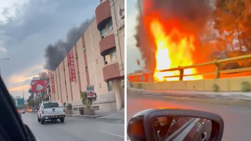 Bomberos combaten incendio de basura en Circuito Interior y Avenida Insurgentes