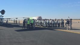 Foto que representa a Arriban primeros elementos de Guardia Nacional a la frontera Norte; serán distribuidos entre Sonora y Arizona