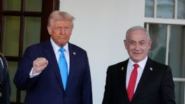 Foto que representa a Donald Trump revela que EU "tomara el control" de Franja de Gaza