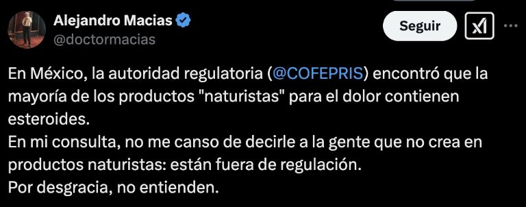 cofepris prodcutos naturistas