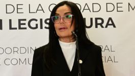 Foto que representa a Diana Sánchez Barrios continúa escoltada por elementos de seguridad tras atentado en Centro Histórico