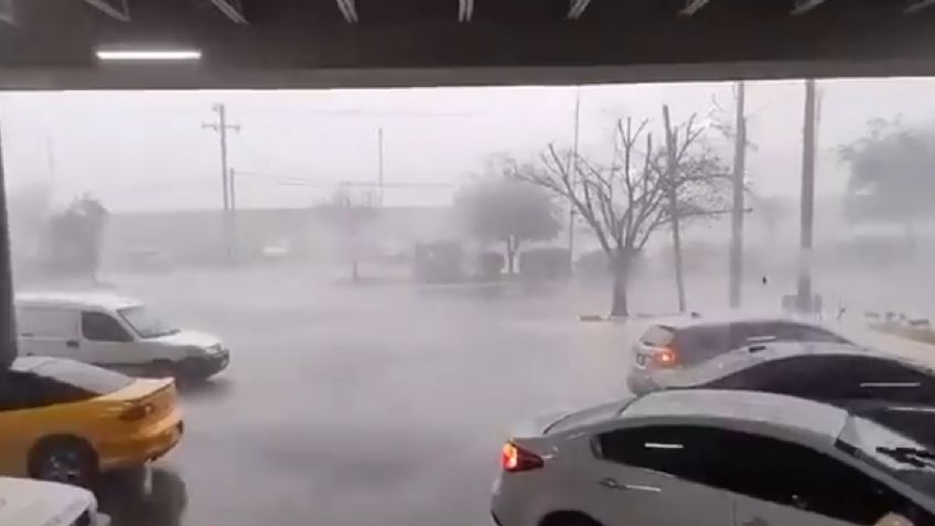 Grababa una tormenta y le cae un rayo justo a lado en NL | VIDEO