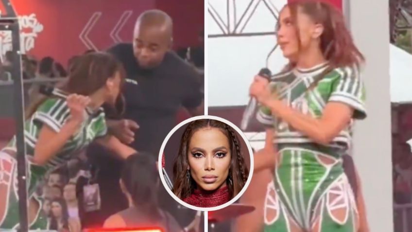 Anitta explota en pleno concierto y lanza furiosa los micrófonos a su equipo | VIDEO