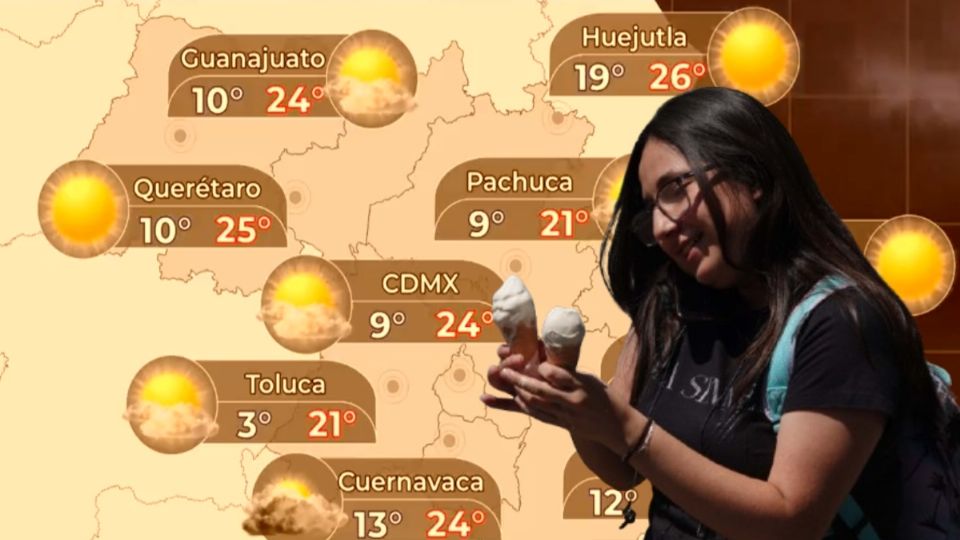 El clima en la CDMX oscilará entre los 9º y 23º.