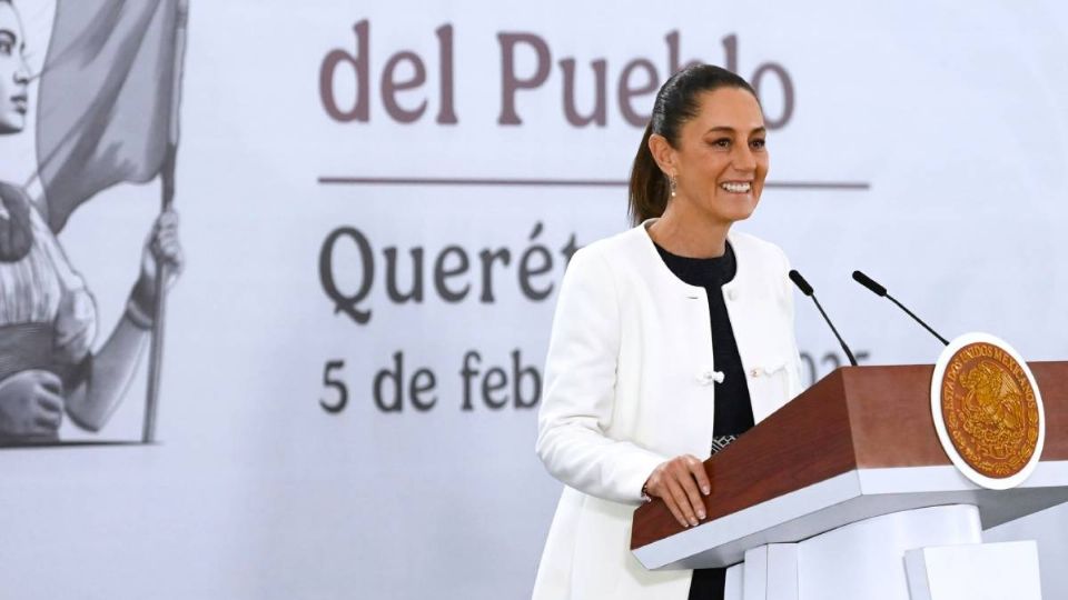 Presidenta Claudia Sheinbaum en la mañanera del Pueblo 5 de febrero