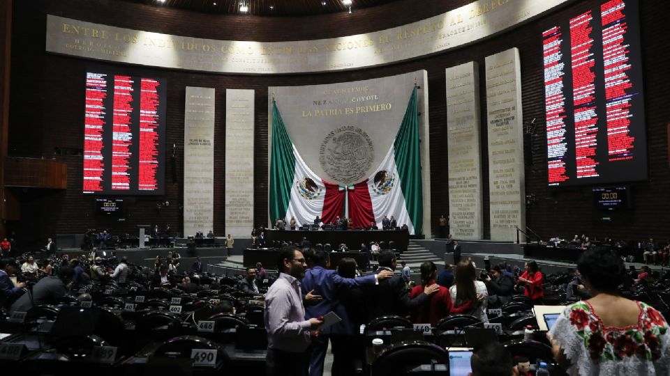 El recinto legislativo de San Lázaro, durante la sesión de este miércoles.