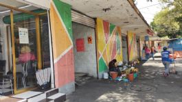 Foto que representa a Balean a mujer en pasillos de Mercado Unidad Rastro en Venustiano Carranza