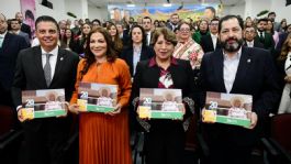 Foto que representa a Delfina Gómez refrenda defensa a derechos humanos y Estado de Derecho