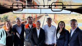 Foto que representa a Inauguran Américo, SICT y CPKC, puente ferroviario que duplicará intercambio comercial