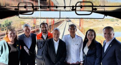 Inauguran Américo, SICT y CPKC, puente ferroviario que duplicará intercambio comercial