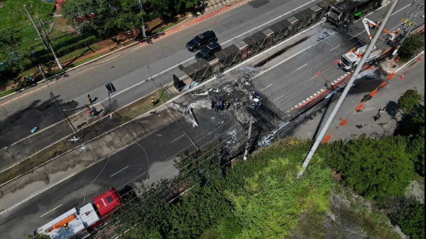 Un avión cae en plena avenida de Sao Paulo y deja dos muertos | VIDEOS