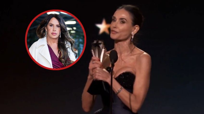 Demi Moore menciona a Karla Sofía Gascón tras ganar “mejor actriz” en los Critics Choice Awards